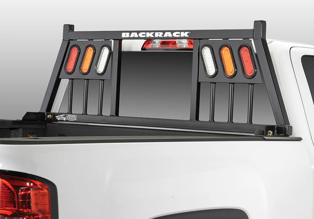BackRack headache rack mounted on pickup truck cab protection